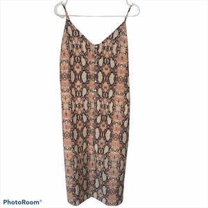One Clothing Snake Print Spaghetti Strap Dress